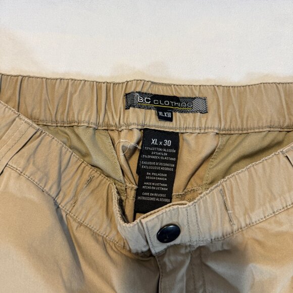 BC Clothes Convertible Adventure Pants XL Tan Un Zip Stretch Waist - Picture 12 of 12